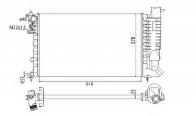 MAGNETI MARELLI 350213311003 -  Радиатор, охлаждение двигателя